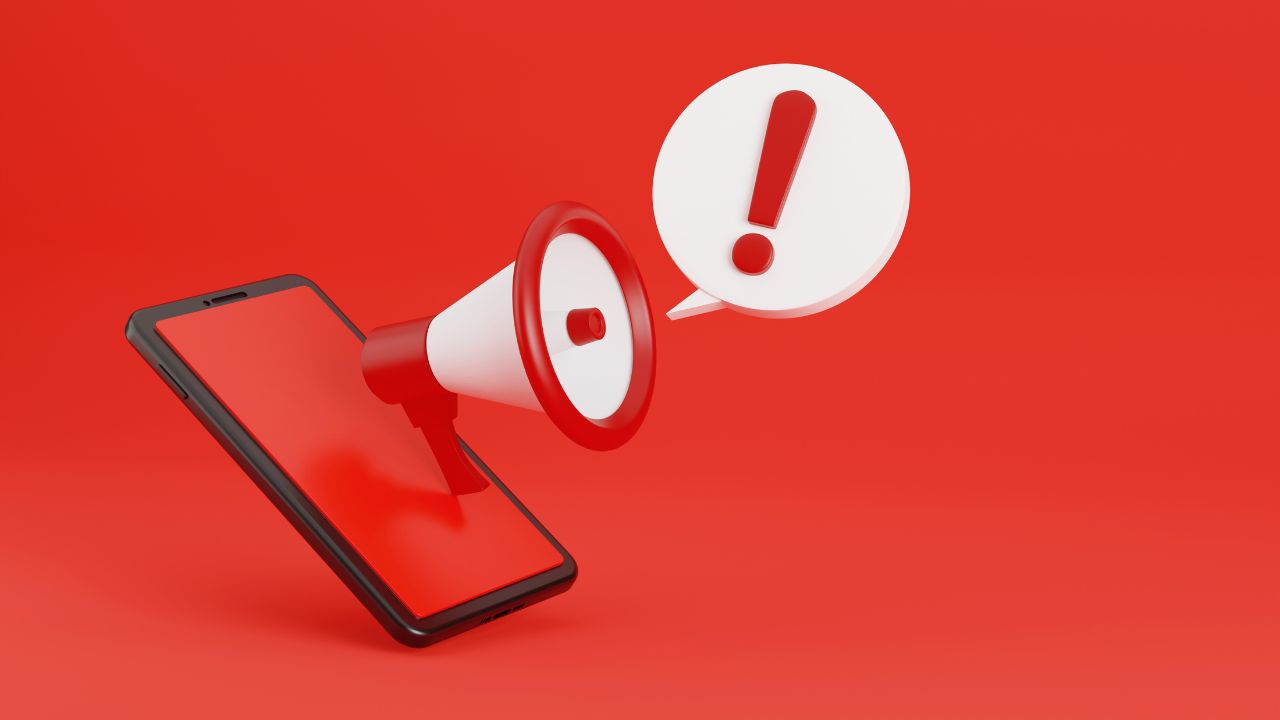 a image indicating a warning from a phone